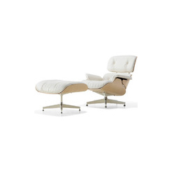 white ash eames&reg; lounge chair & ottoman B001w